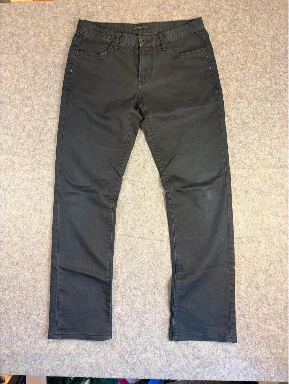 John Varvatos Bowery Slim Straight Jeans Men's Size 31x30 Black Denim Pants